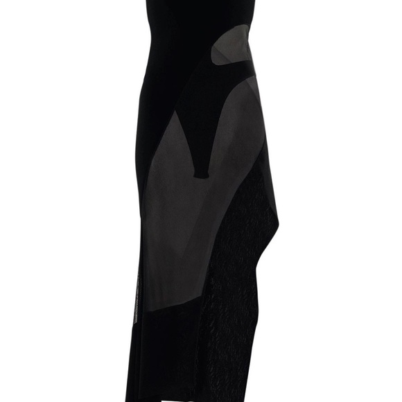 Mugler Semi-Sheer Strapless Black Dress - Picture 4 of 5